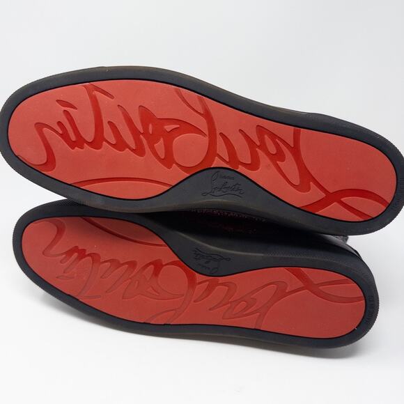 Christian Louboutin Sneakers Louis Flat Patent Crystals Size 43 EU 10 US - Picture 9 of 11